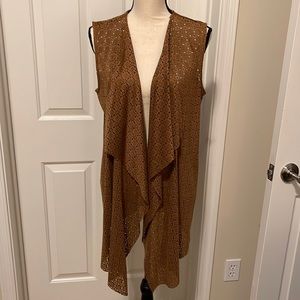 Soft Surroundings Faux Suede Laser Cut Vest